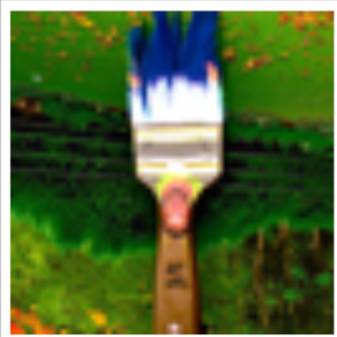 Illusion flipped: paint brush