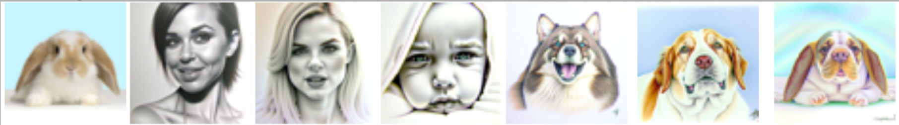 Bunny translated to crayon style