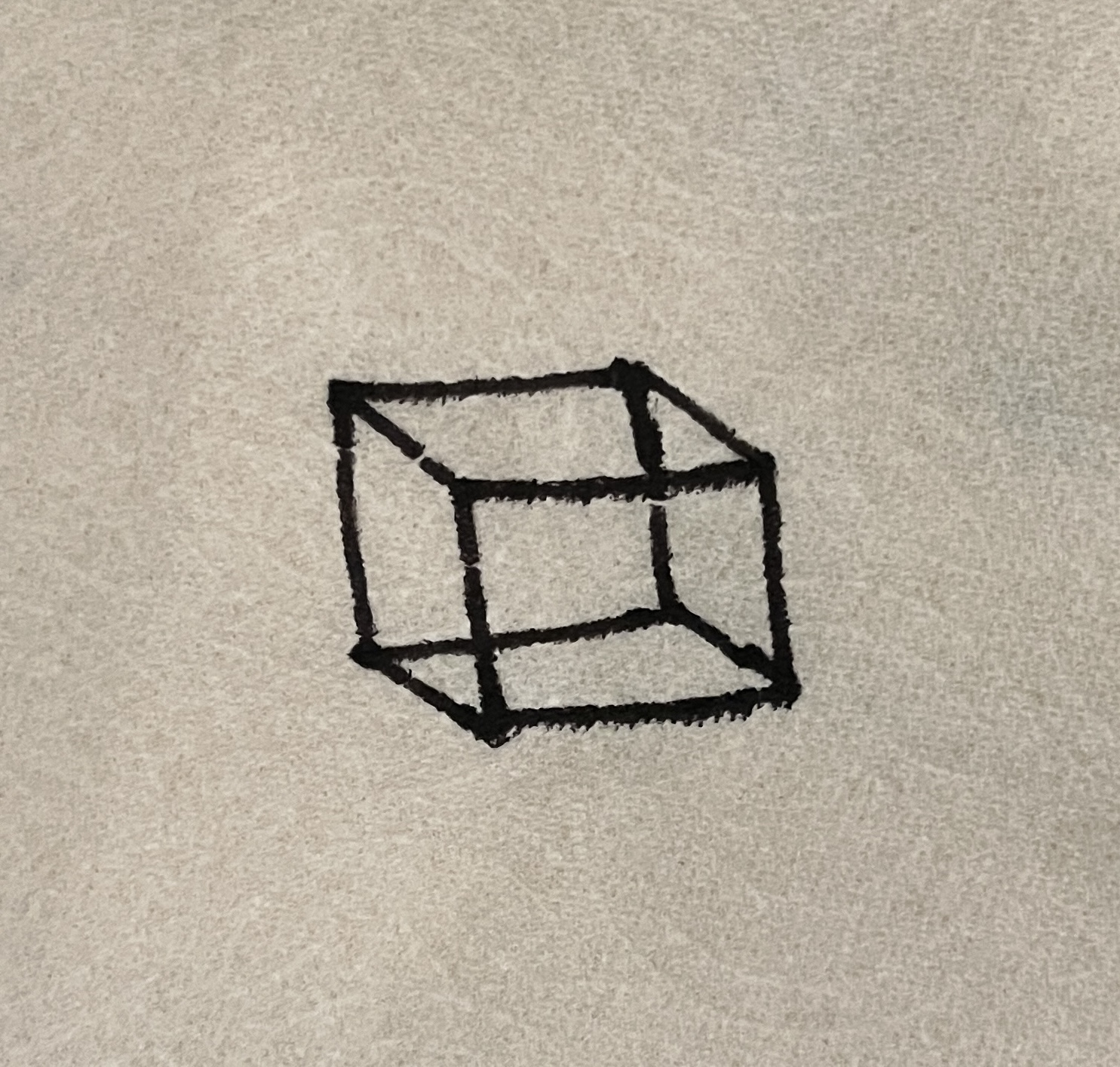 Original cube drawing