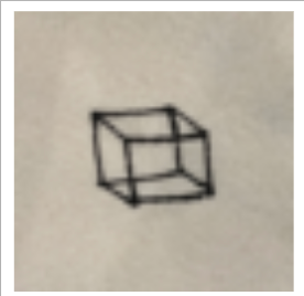 Processed cube drawing