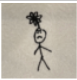 Processed flower drawing